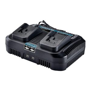 Cargador de doble puerto multivoltaje de litio de 20V/12V con dual USB