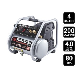 Compresor portatil de aire de alto redimiento de 4 galones, 200 psi
