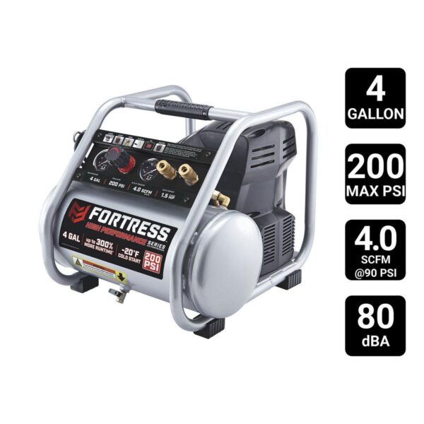 Compresor portatil de aire de alto redimiento de 4 galones, 200 psi