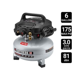 Compresor de Aire libre de aceite 6 galones 175 PSI 3.0 SCFM