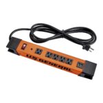 Multicontacto uso rudo 5 salidas 110V con  2  USB 5V