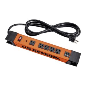 Multicontacto uso rudo 5 salidas 110V con  2  USB 5V