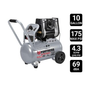 Compresor de aire  supersilencioso horizontal 10 galones 175 PSI