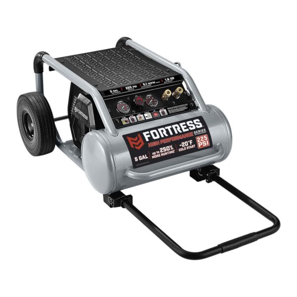 Compresor de aire portatil de rueda neumatica de alto rendimiento de 5 galones y 225 psi - Image 3