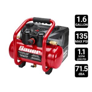 Compresor de aire inalámbrico sin escobillas de 1,6 galones, 135 PSI, 20 V