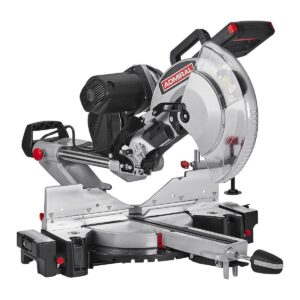 Sierra ingletadora 12 plg doble bisel compuesta deslizante con guía LED y láser