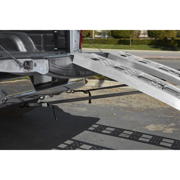 Rampas arqueadas de aluminio de 3000 lb de capacidad, 12 x 90 pulgadas, juego de 2. - Image 2