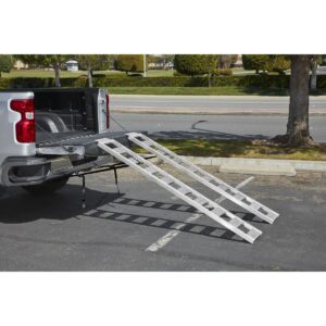2 Rampas de carga rectas de aluminio de 1250 lb de capacidad, 13 x 77 pulgadas