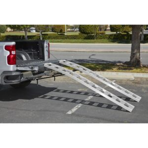 2 Rampas arqueadas de aluminio de 1500 lb de capacidad, 12 x 90 pulgadas