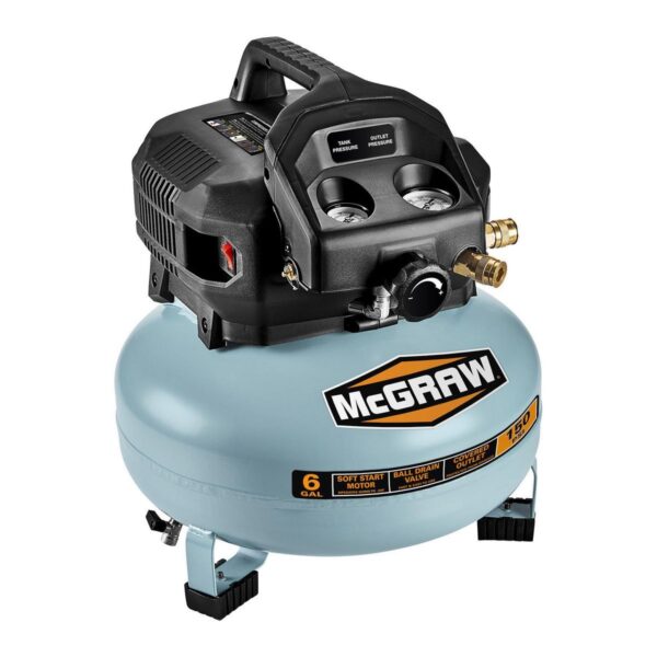 Compresor de aire tipo panqueque sin aceite de 6 galones de 0.8 hp 150 psi - Image 2
