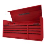 Cofre superior, 56 pulgadas x 22 pulgadas Serie 3, Rojo.