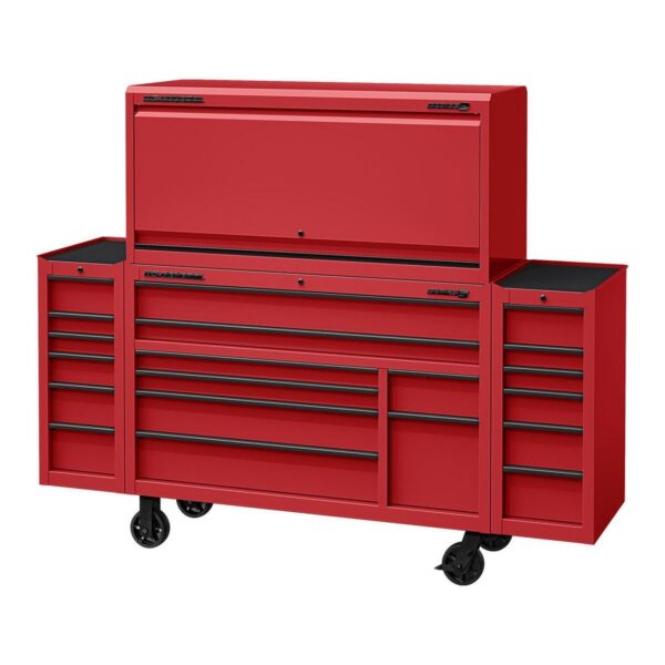 Centro de trabajo Hutch, 56 pulgadas x 22 pulgadas Serie 3, Rojo. - Image 3