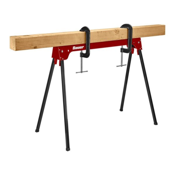 Caballete plegable de acero de 29 pulgadas, capacidad de 600 lb - Image 2