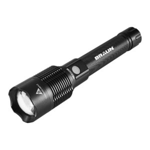 Linterna LED impermeable recargable de 7000 lúmenes con banco de baterías.