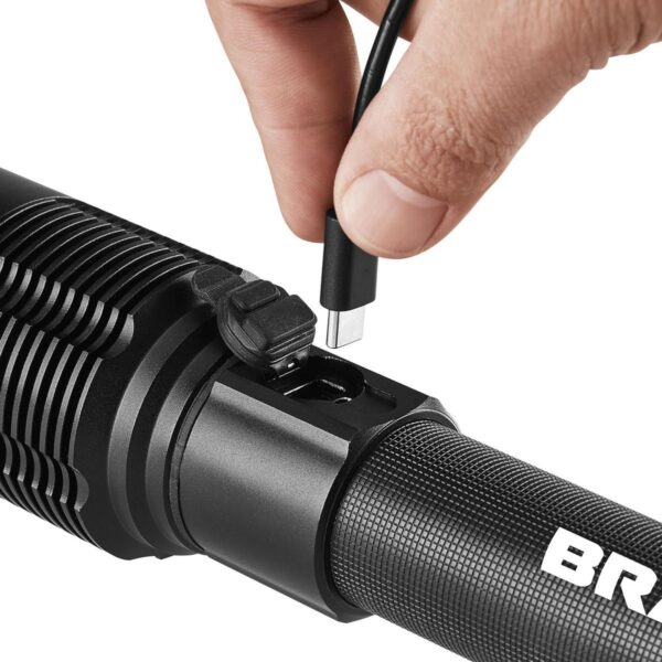 Linterna LED impermeable recargable de 7000 lúmenes con banco de baterías. - Image 3