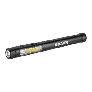Linterna LED recargable de 250 lúmenes con luz UV.