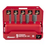 Juego de Brocas para fresadoras rectas con punta de carburo, 5 piezas.