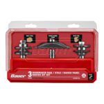 Juego de brocas para fresadora de puertas con punta de carburo , 3 piezas.