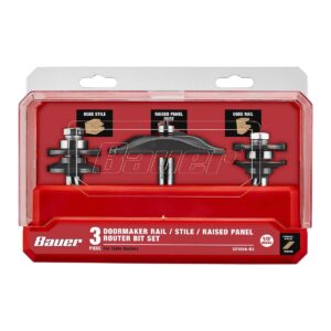 Juego de brocas para fresadora de puertas con punta de carburo , 3 piezas.