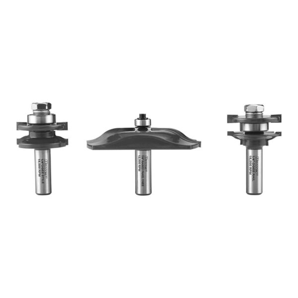 Juego de brocas para fresadora de puertas con punta de carburo , 3 piezas. - Image 2