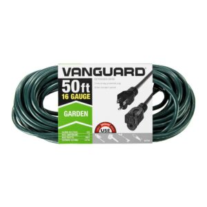 Cable de extensión para interior/exterior calibre 16/3 de 50 pies, verde.