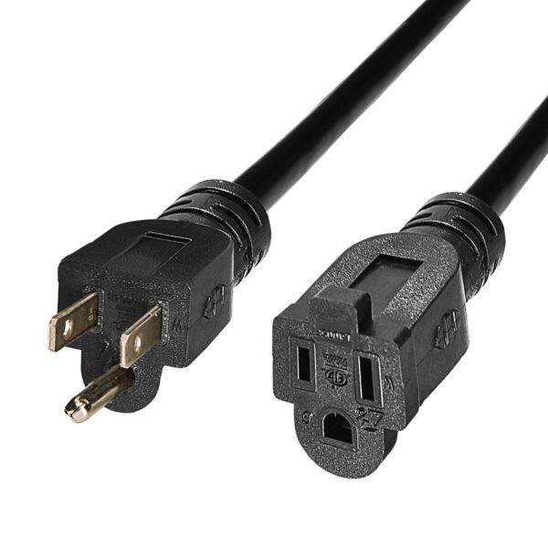 Cable de extensión para interior/exterior calibre 16/3 de 15 pies, negro. - Image 3