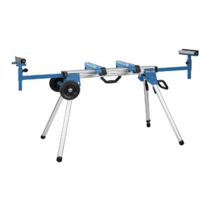 Soporte para sierra ingletadora plegable móvil universal de aluminio de 550 lb.