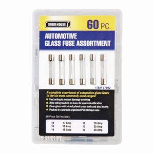 Juego de fusibles automotrices de vidrio AGC, 60 piezas