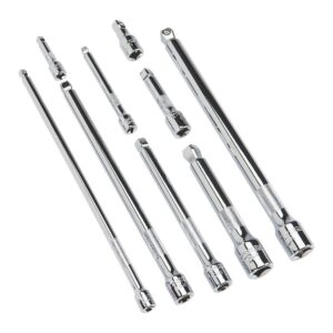Juego De 9 Piezas De Extensiones Para Dados 1/4 3/8 Y 1/2