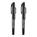 Marcadores permanentes para el lugar de trabajo resistentes a obstrucciones, paquete de 2