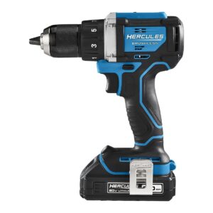 Kit de taladro/destornillador inalámbrico sin escobillas  de 20 V de 1/2 pulg. con mango lateral