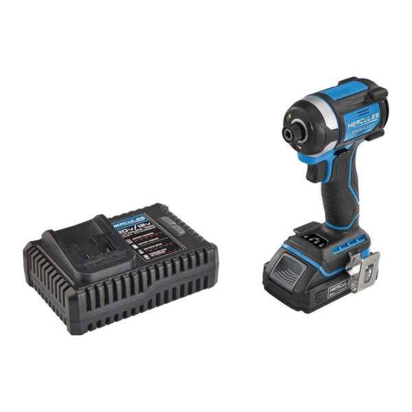 Kit Desarmador  de impacto compacto 1/4 pulg 3 velocidades, sin escobillas, 20V