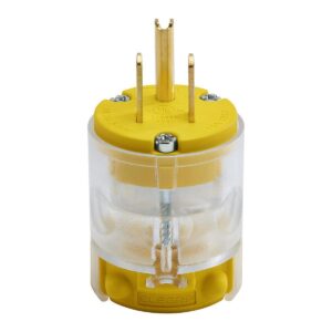 Enchufe macho iluminado  de 125 V, 15 A, 12-18 AWG.