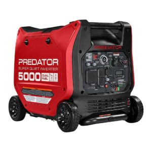 Generador inversor de combustible dual de 5000 watts con arranque remoto y tecnología CO SECURE.