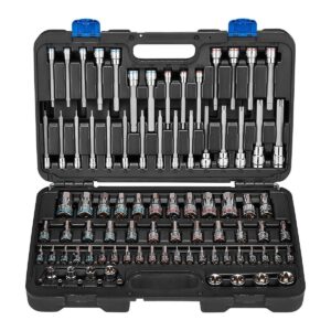 Juego de Dados y Puntas TORX METRICO Y ESTANDAR  87 piezas