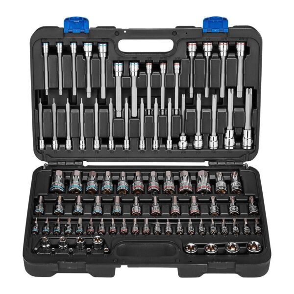 Juego de Dados y Puntas TORX METRICO Y ESTANDAR  87 piezas