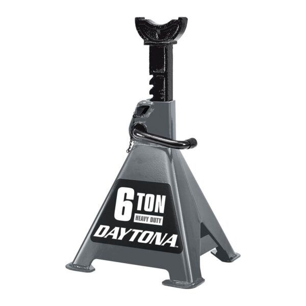 Soporte de gato con trinquete resistente de 6 toneladas, gris pizarra. - Image 3