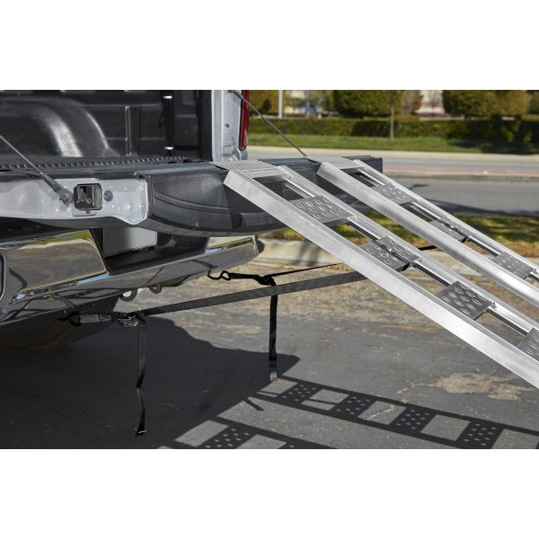 2 Rampas de carga rectas de aluminio de 1250 lb de capacidad, 13 x 77 pulgadas