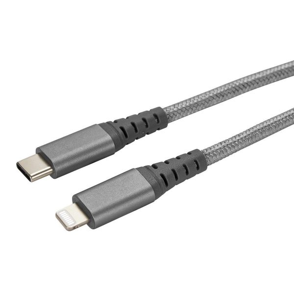 Cable de carga trenzado USB-C a LIGHTNING de 6 pies.